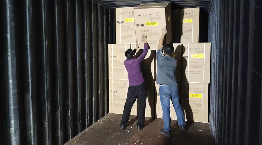 挑燈夜戰(zhàn)，順利完成客戶Argos的滾筒干衣機(jī)出貨