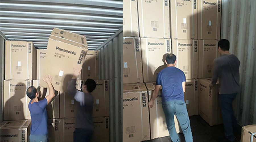 春節(jié)放假沖刺！加速度完成客戶松下衣物烘干機(jī)裝柜發(fā)貨