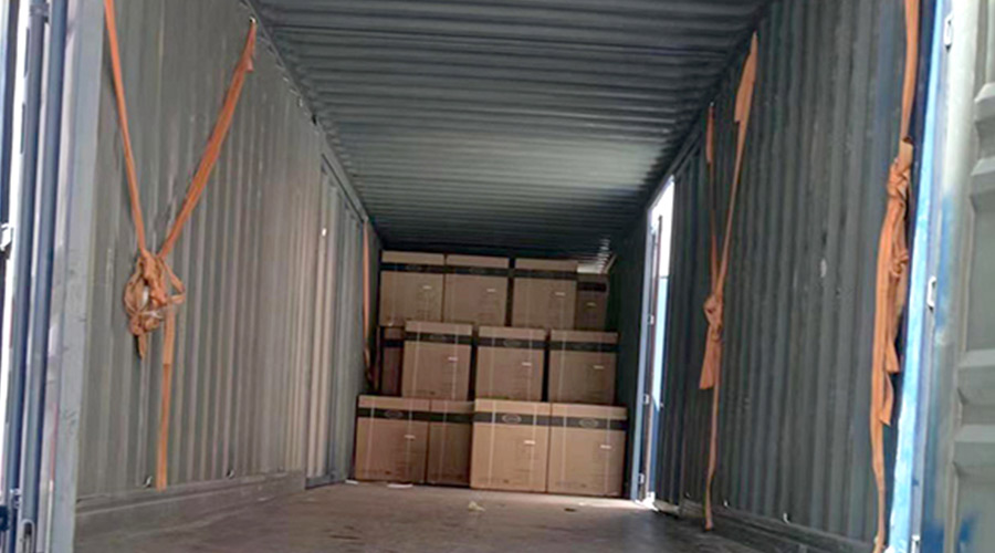 100臺12kg滾筒衣服烘干機裝柜完畢！順利出貨