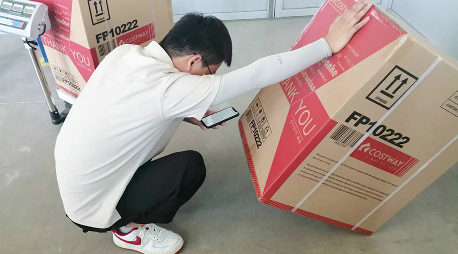 實(shí)況直擊！客戶北美COSTWAY開展衣物烘干機(jī)驗(yàn)貨